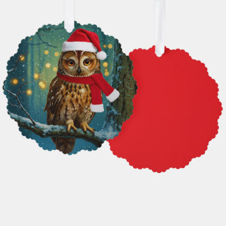 Antiek stijl Woodland Owl Christmas Ornament