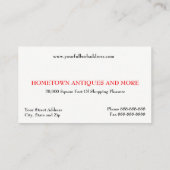 Antiek Store Dealer Upholsterer Visitekaartje (Achterkant)