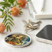 ANTIEK STREEFCIJFERS 14 / TEMPERANTIE SLEUTELHANGER (Zijkant)