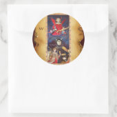 ANTIEK STREEFCIJFERS 15 / DEVIL RONDE STICKER (Tas)