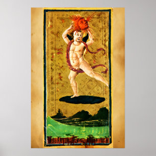 ANTIEK STREEFCIJFERS 19 / DE ZON POSTER