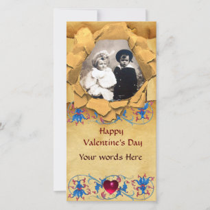 ANTIEK STROOMAFLORAAL EN HARTVALENTINE DAGELIJKS P FEESTDAGENKAART