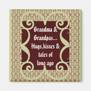 ANTIEK STYLE GRANDMA & GRANDPA MAGNET MAGNEET