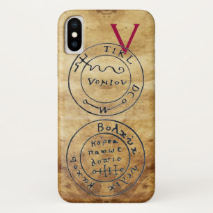 ANTIEK TALISMAN/PIRAAT-BEHANDELING MAPS PARCHMENT iPhone X HOESJE