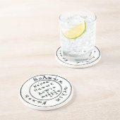 ANTIEK TALISMAN/PIRAAT TREASURE MAP ZANDSTEEN ONDERZETTER (Zijkant)