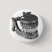Antiek tandmodel foto-Button pop Ronde Button 3,2 Cm (Voorkant)