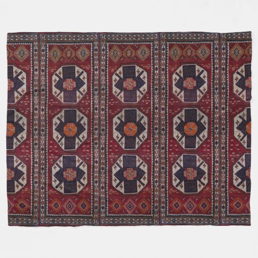 Antiek tapijt fleece deken (Voorkant (Horizontaal))