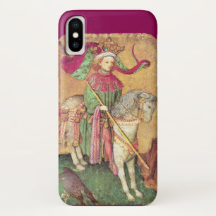 Antiek Tarots/Duitse gerechtskaarten/koning der va iPhone X Hoesje