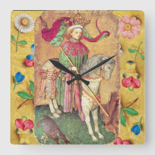 Antiek Tarots/Duitse gerechtskaarten/koning der va Vierkante Klok