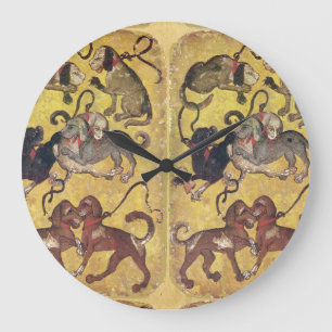 Antiek Tarots/Duitse gerechtskaarten/Zeven honden Grote Klok