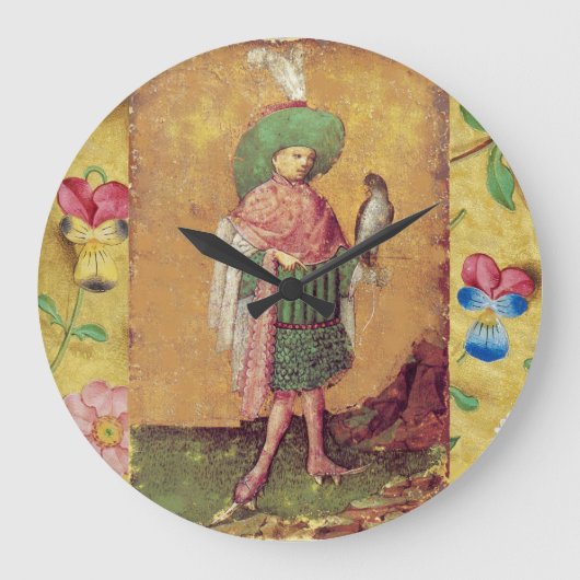 Antiek Tarots Duitse rechtbank Kaarten/vierkant va Grote Klok (Voorkant)