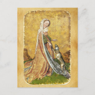 Antiek Tarots/Kaarten van de Duitse rechtbank/Dame Briefkaart