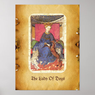 Antiek Tarots/Kaarten van de Duitse rechtbank/koni Poster