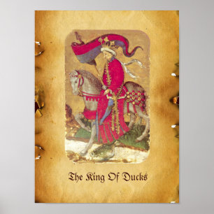 Antiek Tarots/Kaarten van de Duitse rechtbank/koni Poster