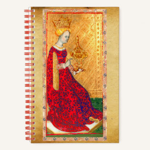 ANTIEK TAROTS ,KING EN QUEEN OF CUPS NOTITIEBOEK