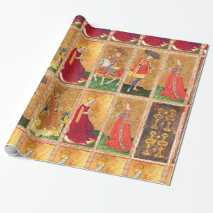 ANTIEK TAROTS/PAGINA, KNIGHT, KING EN KONINGIN VAN CADEAUPAPIER