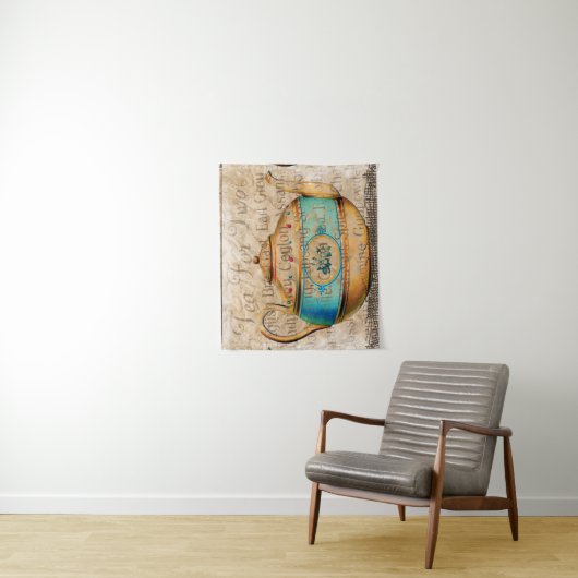 Antiek Tea Pot Wandkleed (In situ)