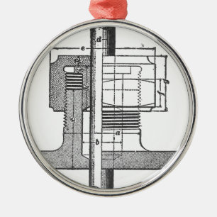 Antiek technicus voor mechanische gereedschappen metalen ornament