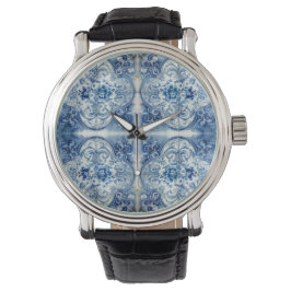 Antiek Tegels in Delfts Blauw Horloge