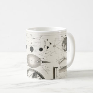 Antiek tekening van astrologische bollen koffiemok