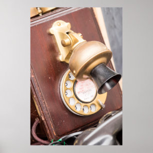 Antiek telefoon op de markt poster