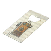 antiek telefoonflesopener kredietkaart flessenopener (Achterkant Gekanteld)