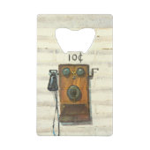 antiek telefoonflesopener kredietkaart flessenopener (Achterkant)