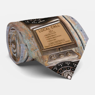 Antiek telefoontoestel met mobiele telefoon robuus stropdas