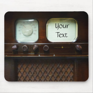 Antiek televisie en radio muismat