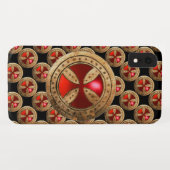 ANTIEK TEMPLAR CROSS Red Ruby Gem Case-Mate iPhone Case (Achterkant (horizontaal))
