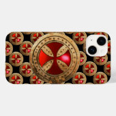 ANTIEK TEMPLAR CROSS Red Ruby Gem Case-Mate iPhone Case (Achterkant (horizontaal))