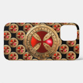 ANTIEK TEMPLAR CROSS Red Ruby Gem Case-Mate iPhone Case (Achterkant (horizontaal))