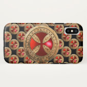 ANTIEK TEMPLAR CROSS Red Ruby Gem Case-Mate iPhone Case (Achterkant (horizontaal))
