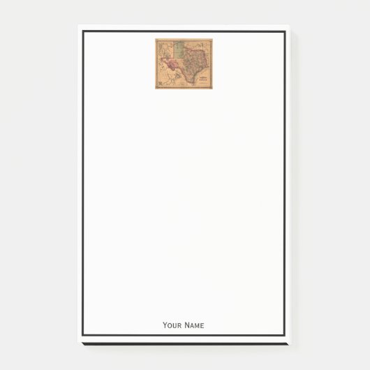 Antiek Texas Map #1 Post-it® Notes (Voorkant)
