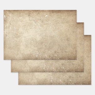  Antiek textuur Sepia Rustic ontkoppeling Inpakpapier Vel
