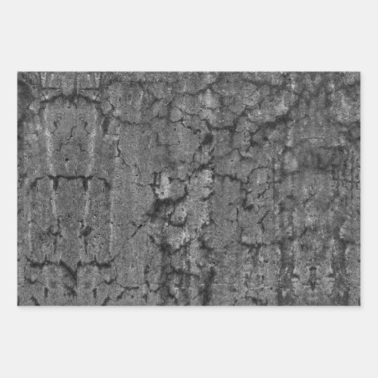 Antiek textuur, zwart en wit Inpakpapier Vel (Voorkant 3)