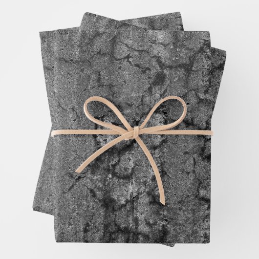 Antiek textuur, zwart en wit Inpakpapier Vel (In situ)