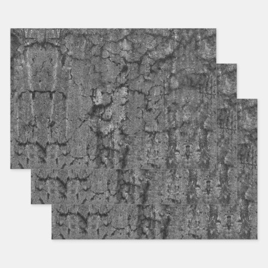 Antiek textuur, zwart en wit Inpakpapier Vel (Set)