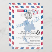 Antiek Thailand Airmail Save the Date (Voorkant / Achterkant)