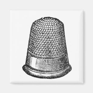 Antiek  Thimble 1880's Fridge Magnet Magneet