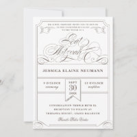 Antiek Ticket Bat Mitzvah
