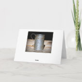 Antiek Tin Cups Happy Birthday Kaart (Achterkant)