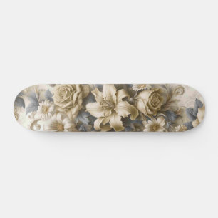 Antiek Tinge Yellow Floral Perfection Skateboard