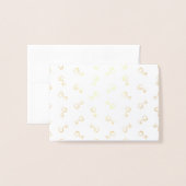 Antiek toetsen Print Pattern Retro Art Design Zwar Folie Kaarten (Voorkant met envelop)