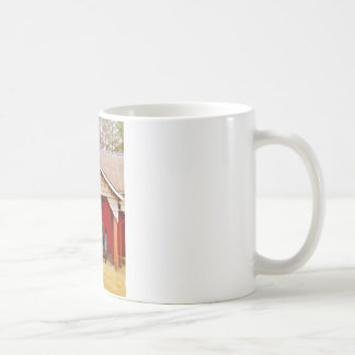 Antiek tracter met stoomaandrijving koffiemok