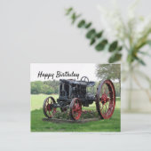 Antiek tractor Birthday Briefkaart (Staand voorkant)