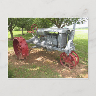 Antiek tractor briefkaart