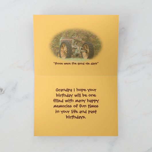 Antiek tractor - elke gelegenheid aanpassen kaart (Binnen)