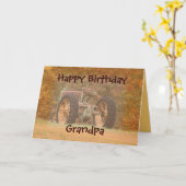 Antiek tractor - elke gelegenheid aanpassen kaart (Gele Bloem)