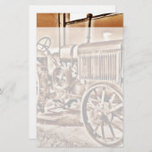 Antiek tractorapparatuur voor Boerderij Classic Se Briefpapier (Voorkant / Achterkant)